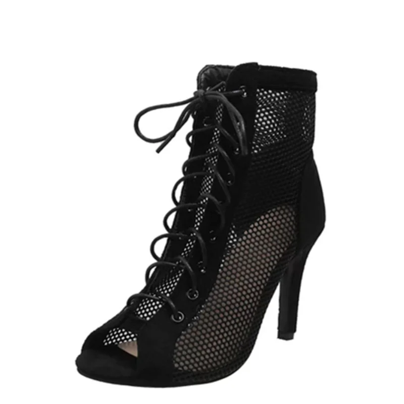 Women Sandals Summer 2023 Size 35-43 Women High Thin Heels Sandals Air Mesh Platform Breathable Fashion Sexy Sandals Female