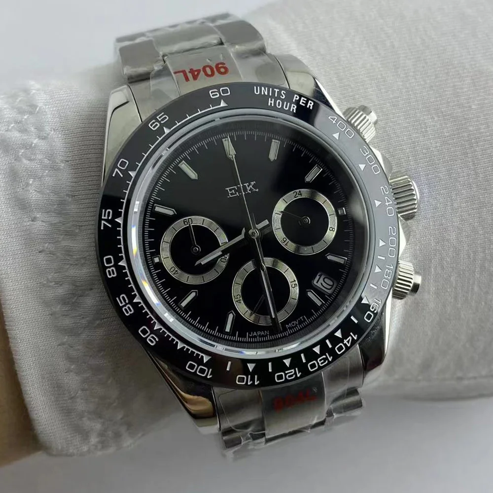 

Panda quartz VK63 movement 39mm case watch