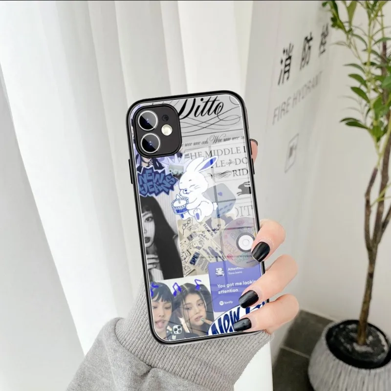 

2023 NewJeans Female Singer Phone Case Tempered Glass FOR IPhone 14 13 11 12 Pro 8 7 Plus X 13 Pro MAX XR XS MINI Covers