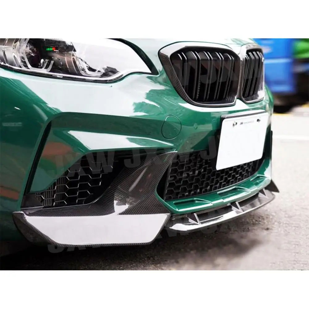 Фото JXWANCF передний бампер из углеродного волокна, спойлер, сплиттеры для BMW F87 M2 M2C Competition 2018-2020, защита бампера №2