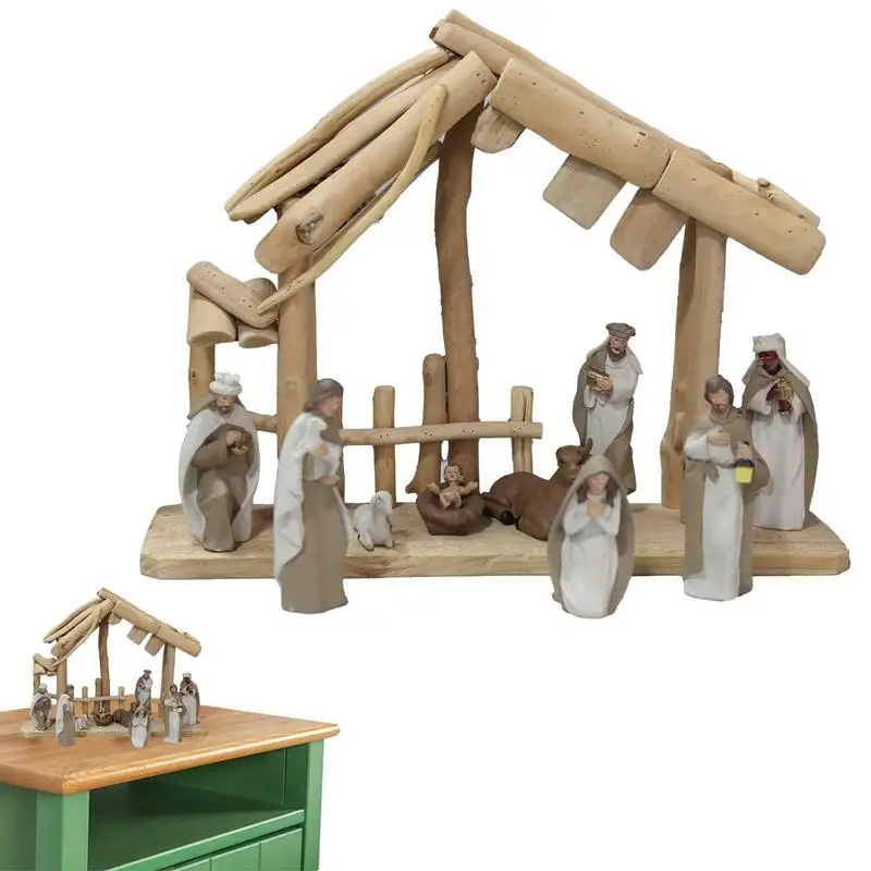 

Рождественские фигурки на тему Рождества, статуэтки на тему Рождества, ручная роспись, Набор фигурок на тему Рождества, на окно стола