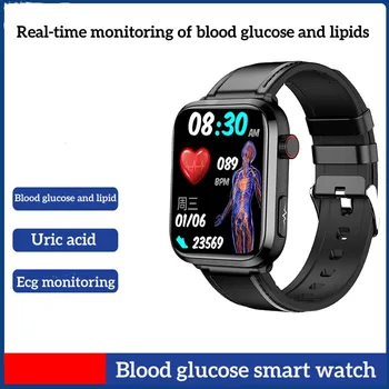 Blood glucose Watch Non-invasive uric acid lipids ECG pressure health monitoring SOS emergency call function smart watch 1