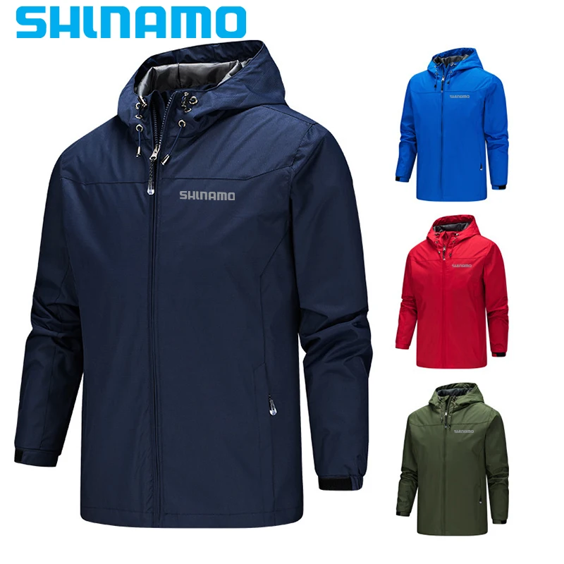 

2023Waterproof Fishing Jacket Spring and Autumn Men's Soft Shell Sportswear Windproof Rash Jacket Hooded Thin Jacket Windbreaker