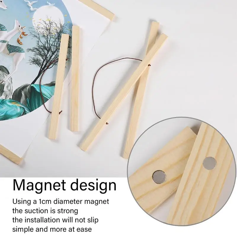 

Kids Artwork Display Frame Magnetic Hanging Frame Set Wood Canvas Works Poster Frame For Paintings Photos Maps Scrolls Art Work