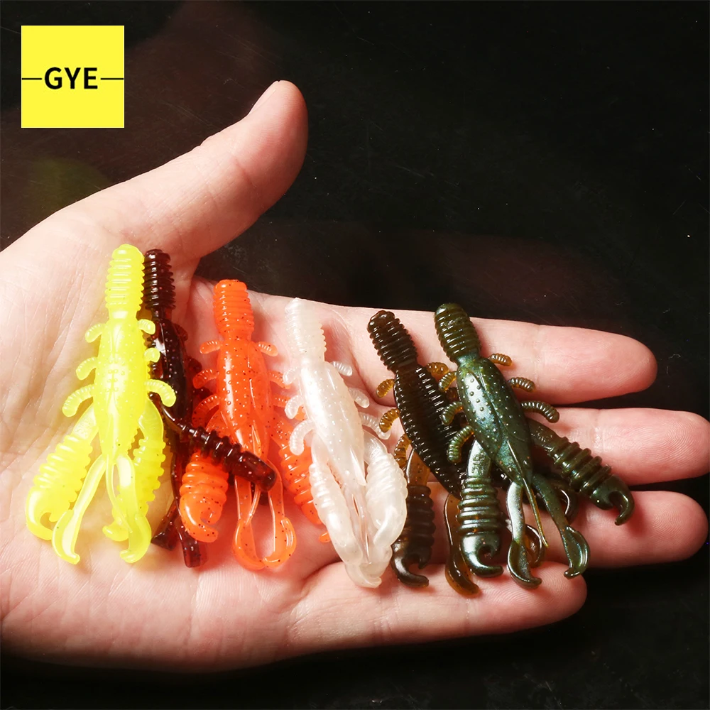 

GYE плавающая мягкая пластиковая приманка для ползания 7 шт., искусственная приманка с ароматом креветки, Раков для ловли окуня, Техасская Рыб...