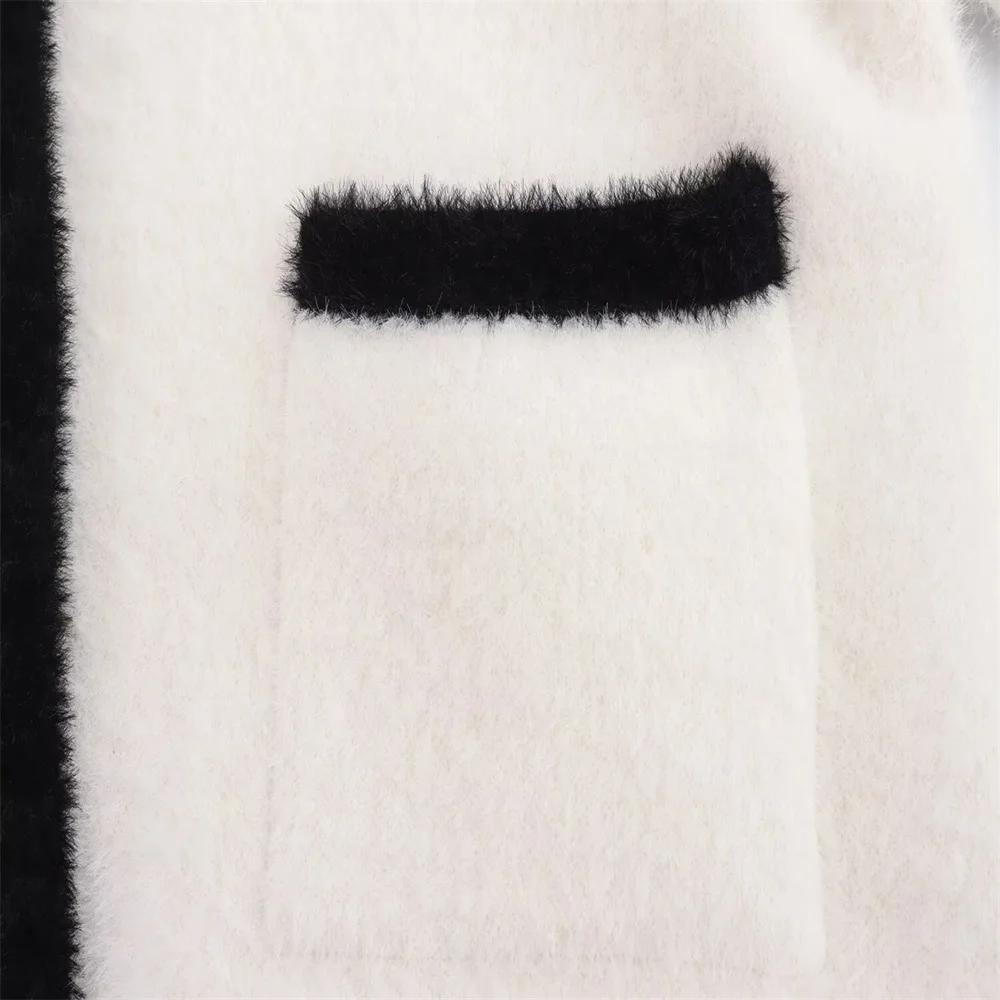 Женская Осенняя одежда новинка 2024 модная повседневная трикотажная куртка в