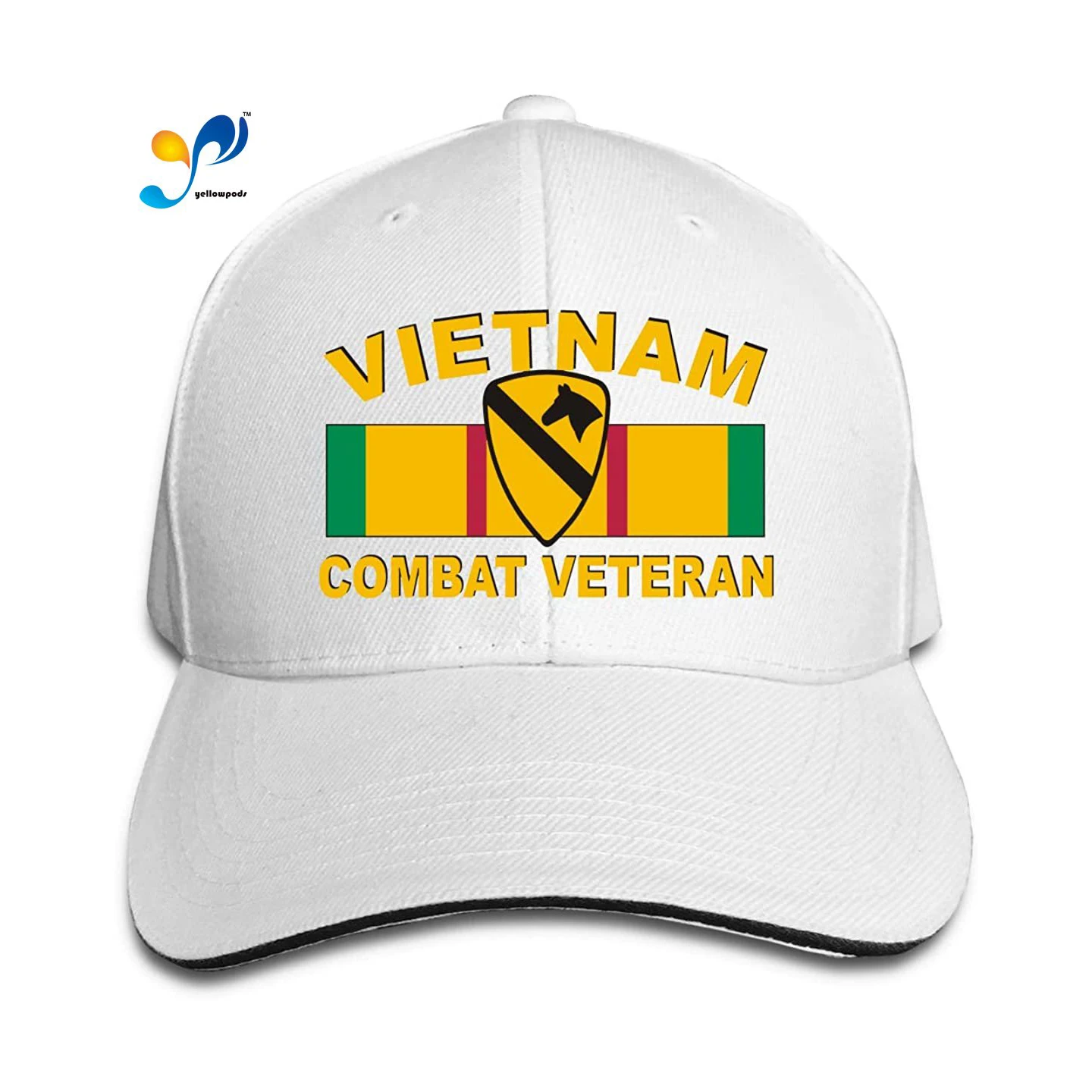 

1st Cavalry Divison Vietnam Combat Veteran Unisex Sandwich Adjustable Snapback Hat Hunting Casquette Moto Gp Baseball Cap