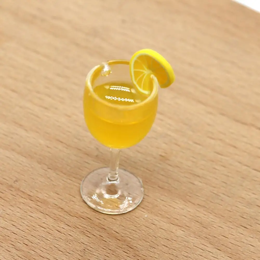 

5Pcs Creative 1/12 Doll House Cocktail Glass Play Kitchen Toys Dollhouse Cocktail Glass Harmless Decorative