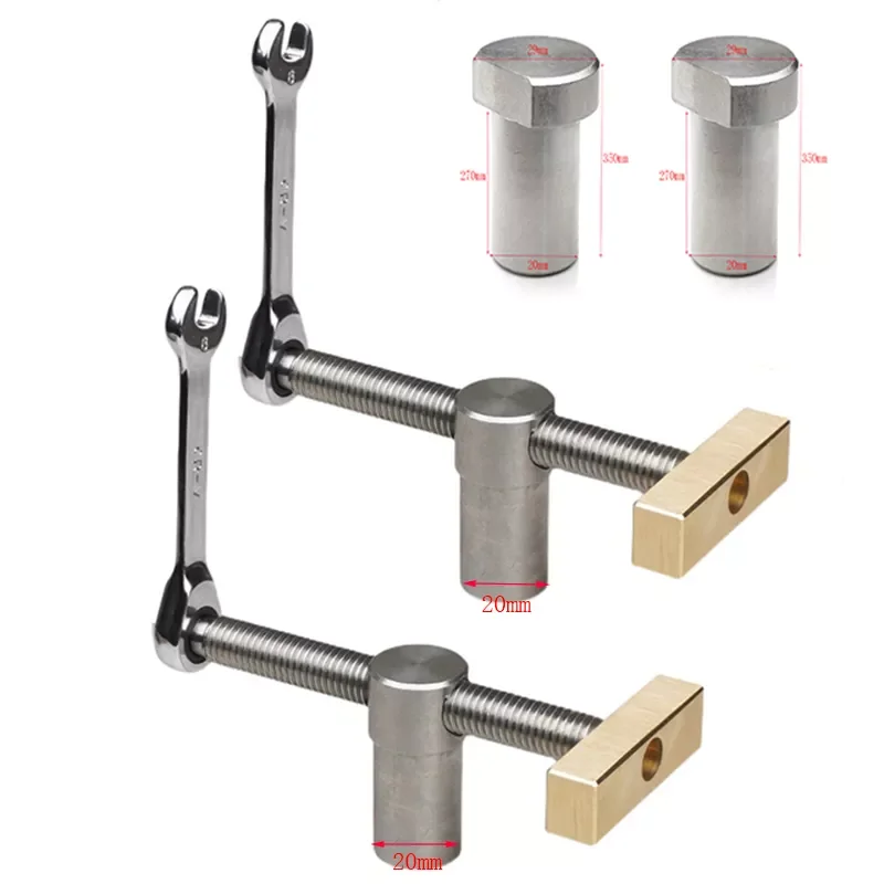 

2022New Woodworking Desktop Clip Brass Fast Fixed Clip Quick Fixture Clamping Tool Kit For 20MM Hole Joinery Woodworking Benche