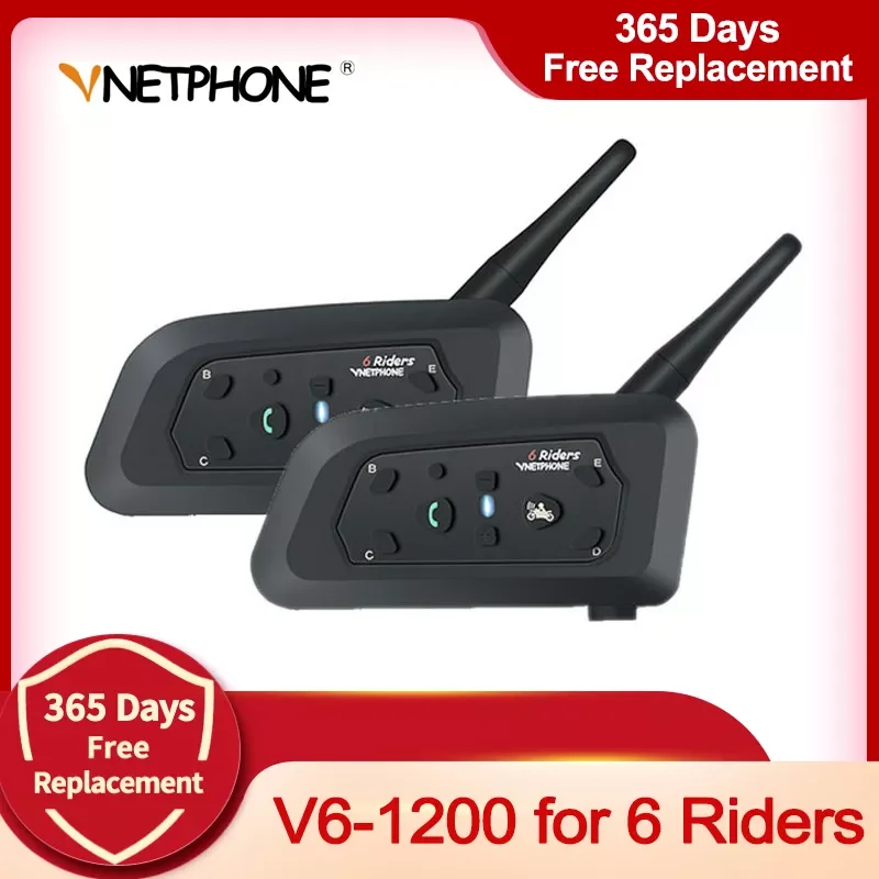 

Bluetooth-Интерком Vnetphone V6 для шлема, 1200 м