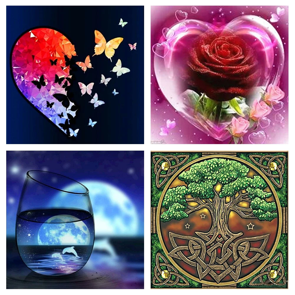 

5D DIY полностью круглая Алмазная мозаика набор для рисования абстрактной серии Стразы картина для рисования дома строительный подарок