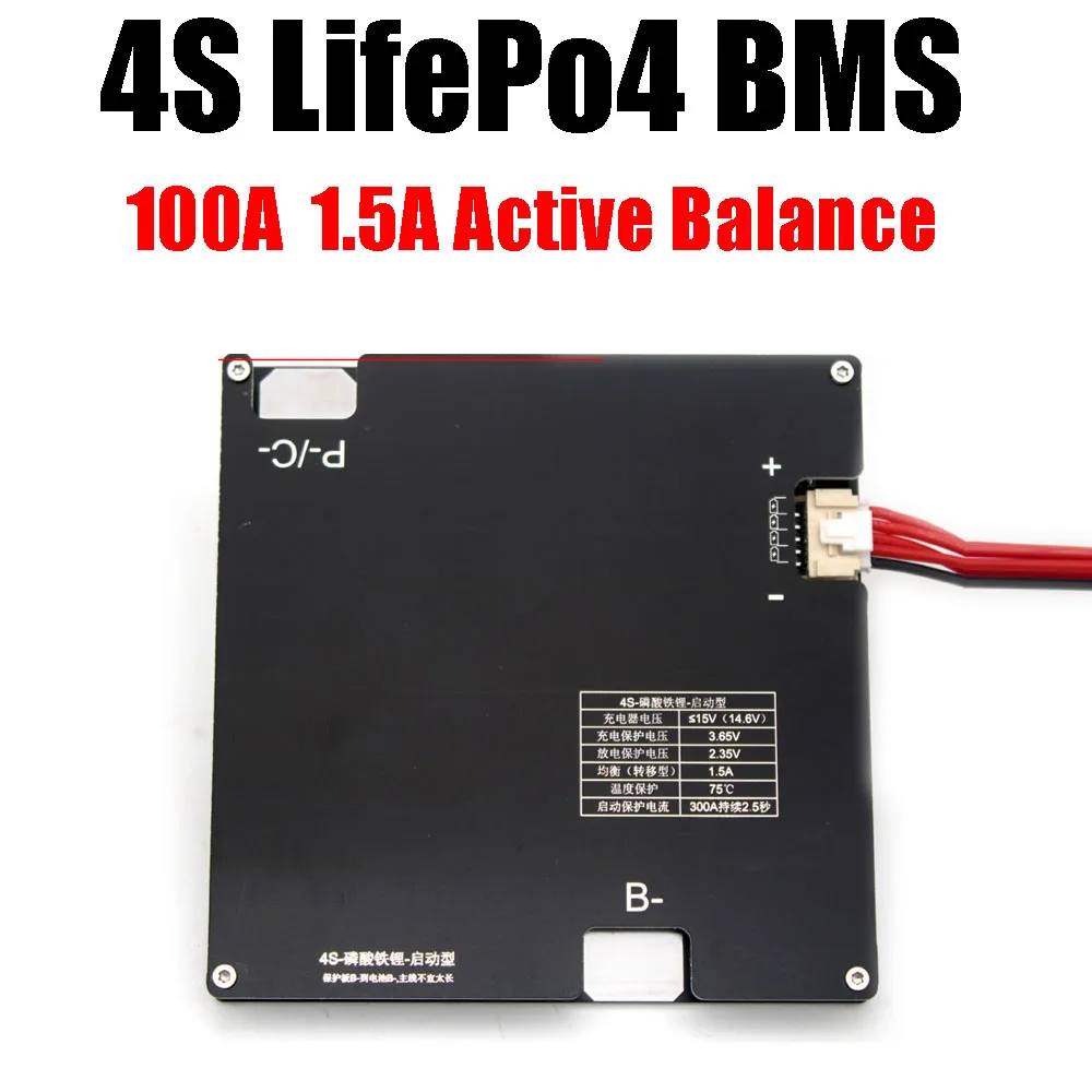

100A Bms 4S активный балансир 4S LifePo4 плата защиты литиевой батареи баланс для инвертора 12 В запуск автомобиля мотоцикла
