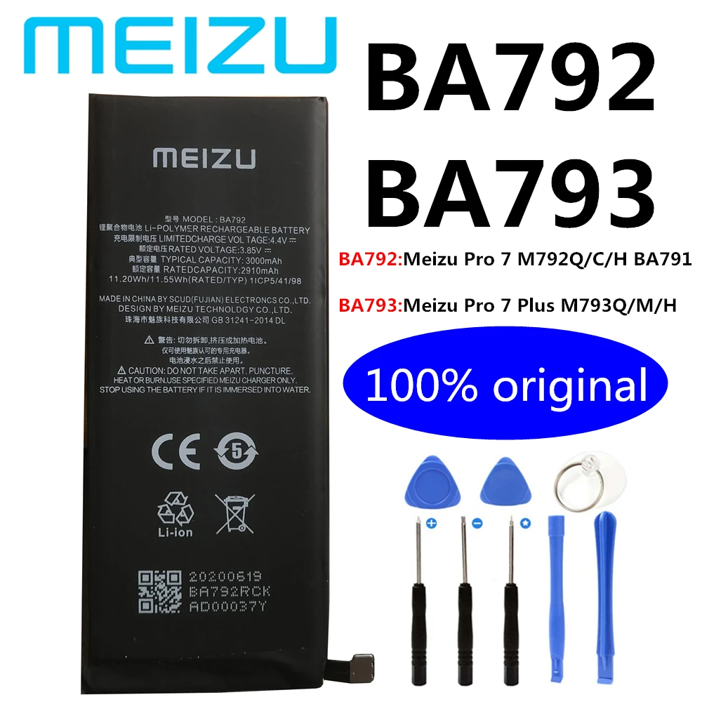 

Meizu Original New BA793 For Meizu Pro 7 Plus Battery M793H M793M M793Q BA791 BA792 For Meizu Pro 7 M792H M792Q M792C Batteries