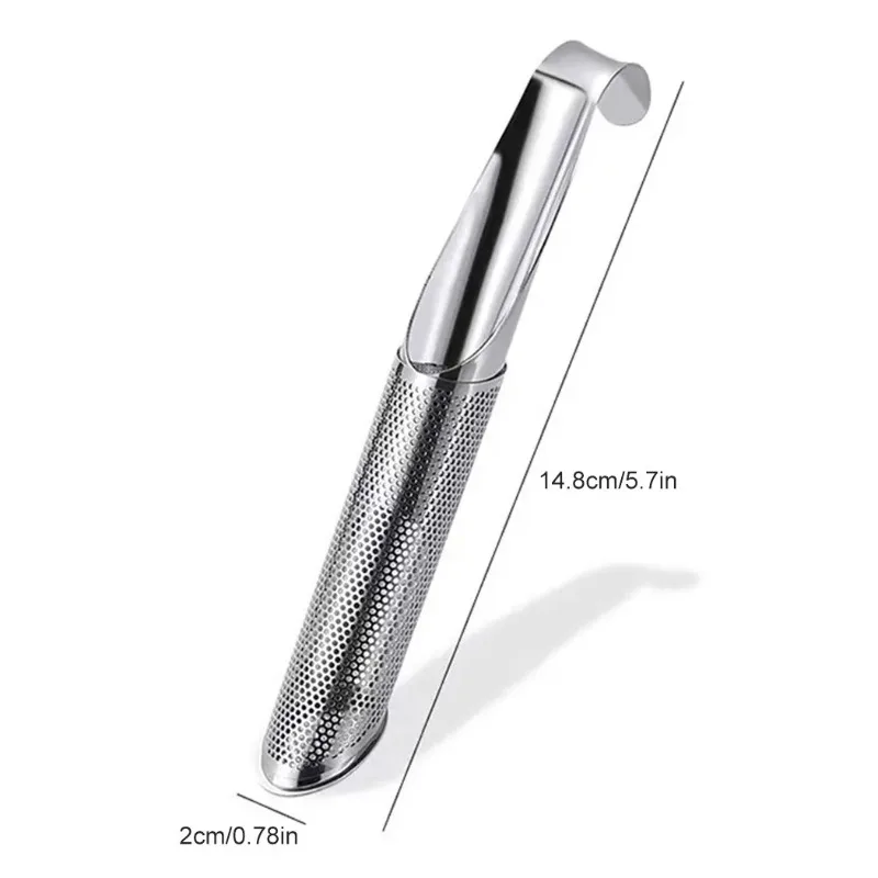 Портативный чайный сервиз из нержавеющей стали с заваркой и длинной ручкой