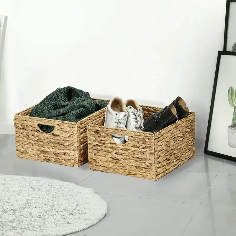 

in. x 8 in. Woven Hyacinth Storage Basket (2-Pack)-WEB168 Wood utensil set Espatula para barbacoa Spatula for kitchen Juegode ut