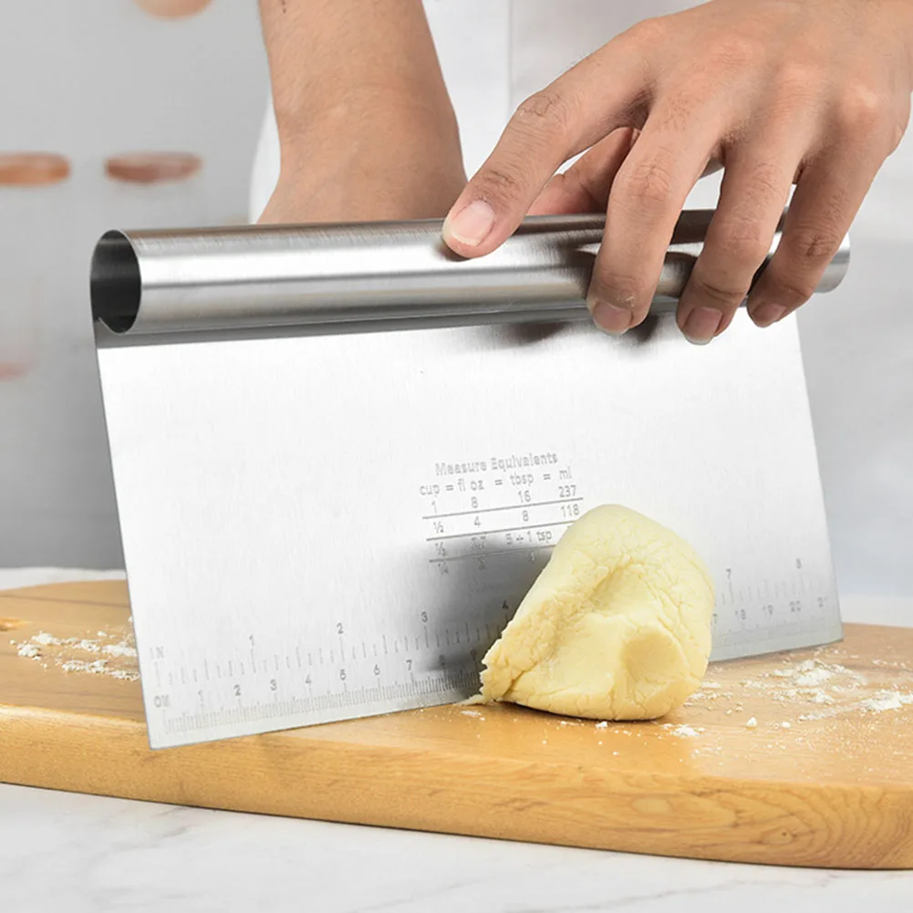 

Профессиональный резак для теста и торта, лопатка, пастообразный скребок со шкалой, кухонный инструмент для выпечки для домашней кухни