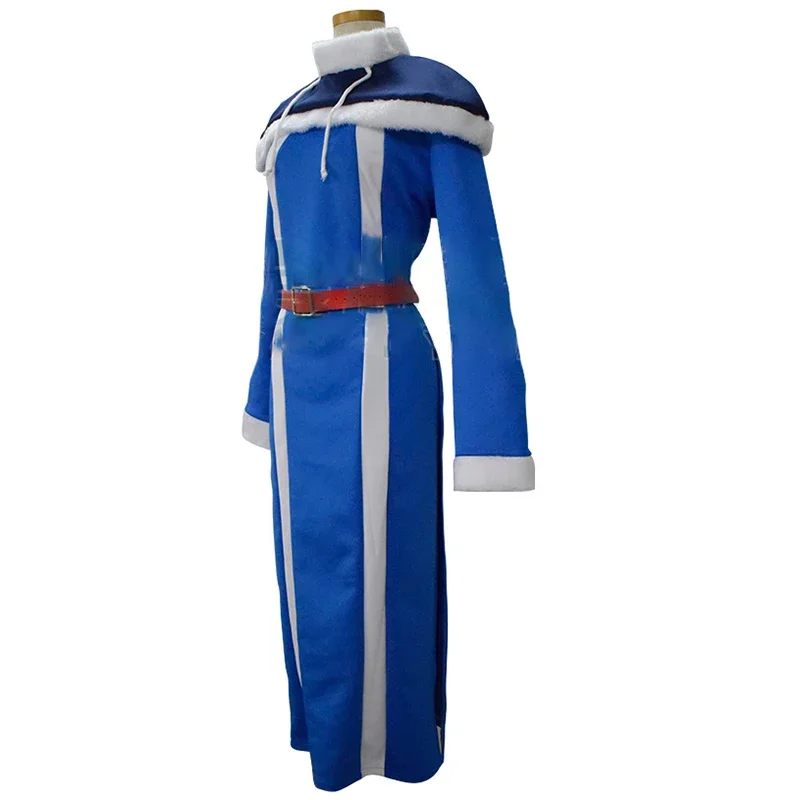 Аниме Fairy Tail Косплей Джувия Локсер Костюм Женский Синий Тренч Одежда Хэллоуин