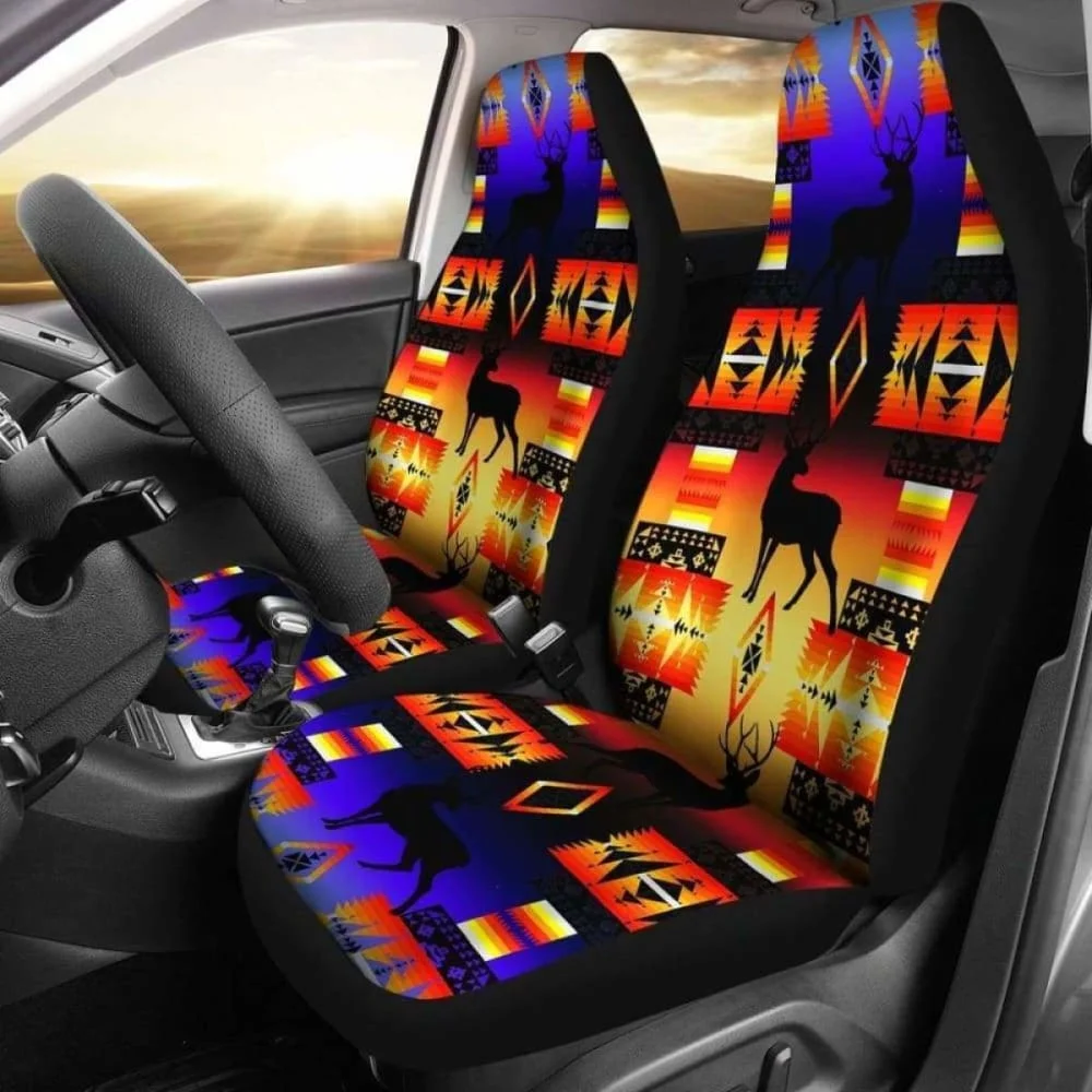 

Deer Horizon Car Seat Covers ,Pack of 2 Universal Front Seat Protective Cover