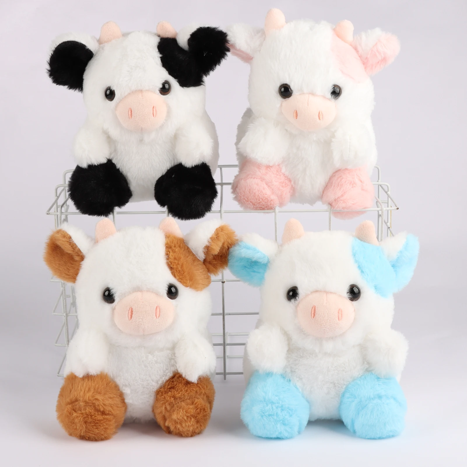 

20cm/7.87in Strawberry Cow Soft Stuffed Plushie Doll Animal Cow Plushie Doll for Kids Fans Collection