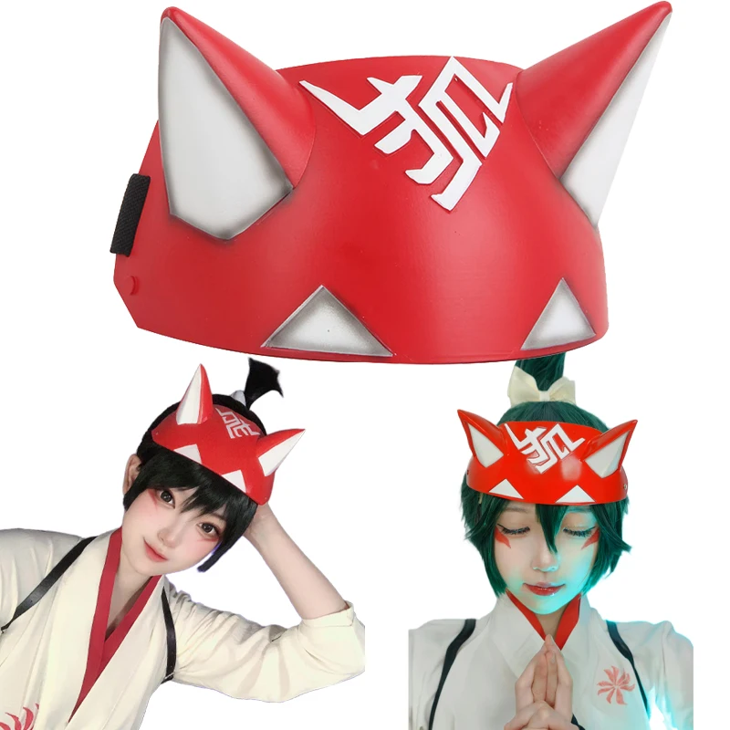 

Game Kiriko Cosplay Mask Helmet Resin Forehead Headgear Halloween Christmas Women Cosplay Role Play Gift Props Accessories