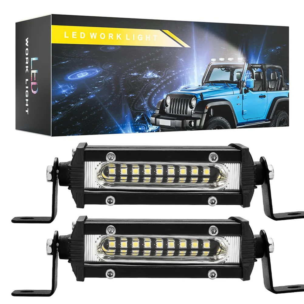 

12V/24V Car LED Work Light Bar 27W Off Road LED Pod Flood Light Headlight Waterproof for Car Truck SUV ATV Marine Auxiliary Lamp