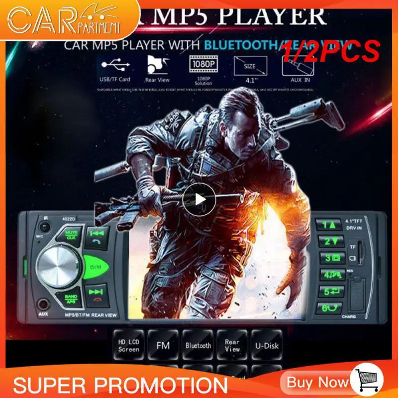 

1/2 шт., автомобильный MP5-плеер с поддержкой Bluetooth 4,1