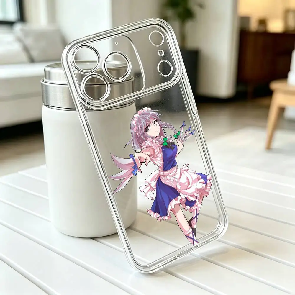 Фото Чехол для телефона Izayoi Sakuya-A TOUHOU Project для iPhone 17 16 15 14 13 12 11 Mini Pro Max Plus, прозрачный, в подарок №2
