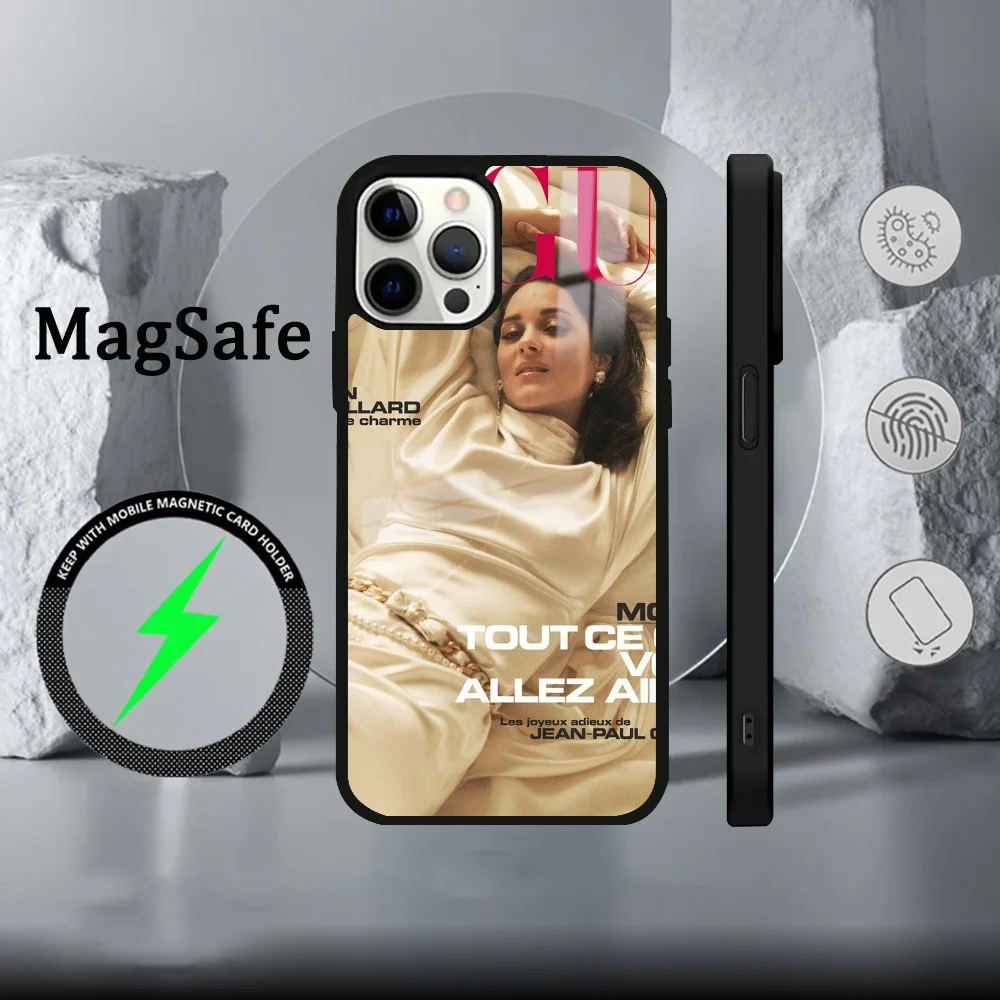 Чехол для телефона Artist Marion Cotillard IPhone 16 15 14 13 12 11 Pro Max Plus Mini Magsafe Mirror беспроводной