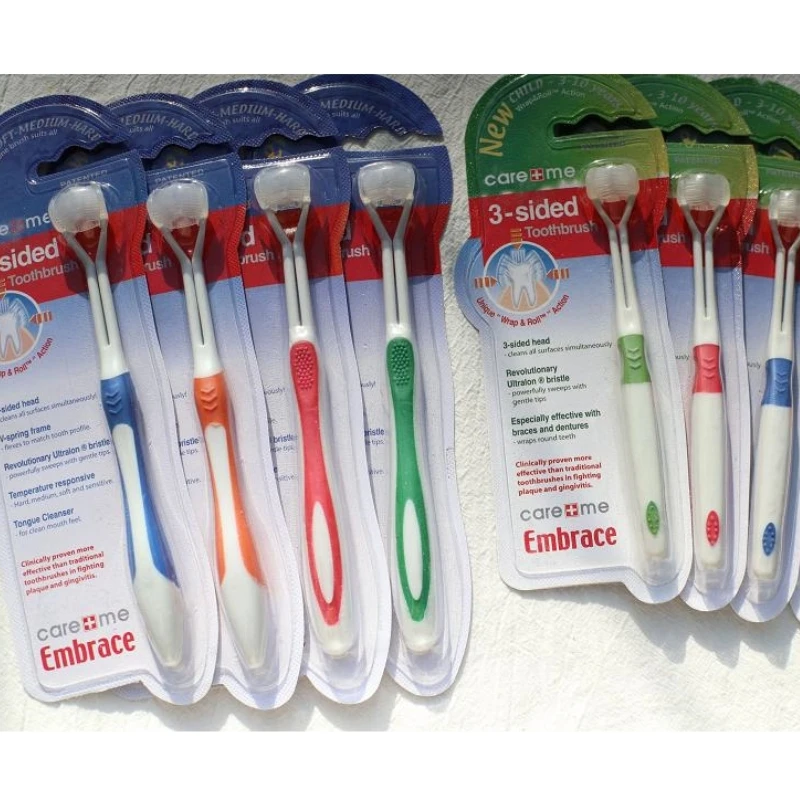 

2022 1PC Creative Baby Toothbrush Three Sided Safety Soft Brush Children Oral Hygiene Care Teeth Brushes Kinderen