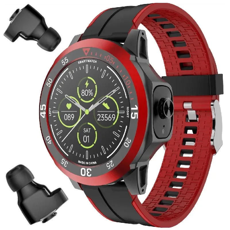 

N15 Smart Watch Bluetooth Headset Earphone TWS Two in One HIFI Stereo Wireless Sports Tracke Music Play N16 Smartwatch