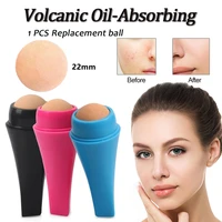 3 colors face volcanic stone oil control roller mini facial roller oil control on the go t zone oil absodbing reusable skin care
