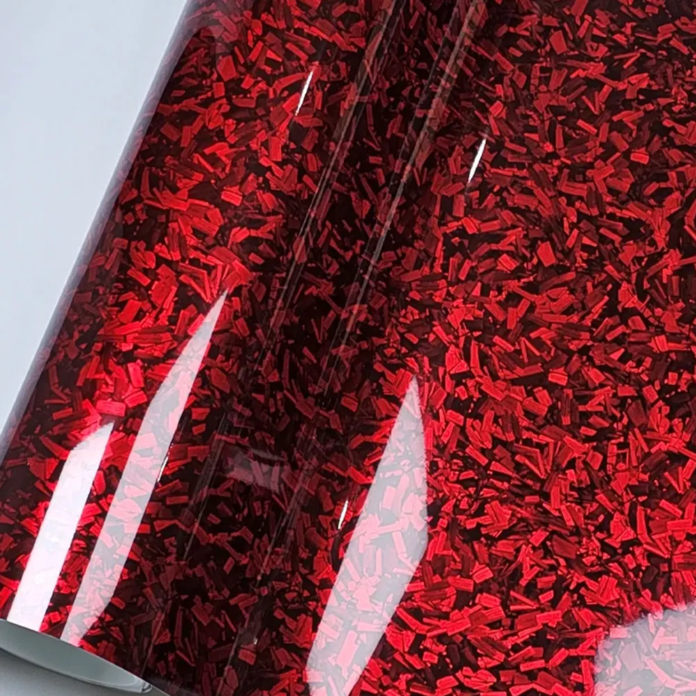 152 см глянцево-красная ПЭТ-9D пленка из углеродного волокна виниловая наклейка для