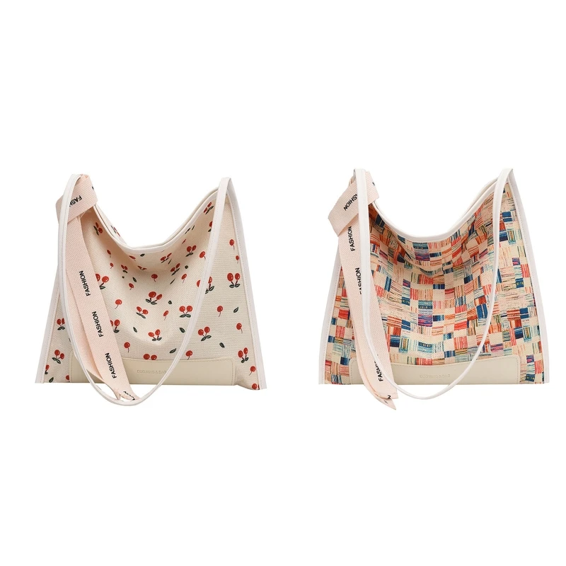 

Cute Cherry/ Plaid Shoulder Bag Large Messenger Bag Tote Bag for Friend Birthday