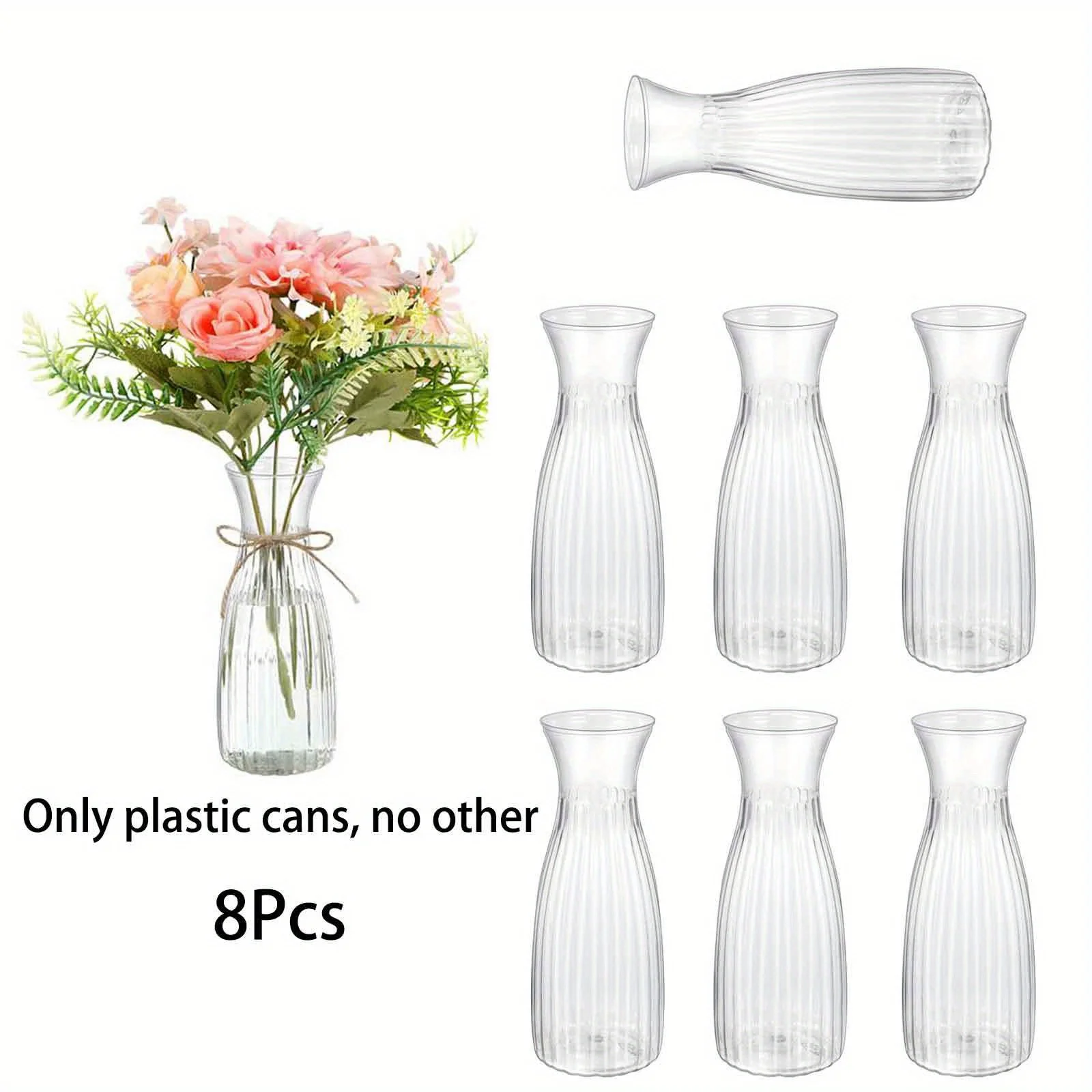 

Пластиковые вазы с цветочным рисунком 8/16 шт