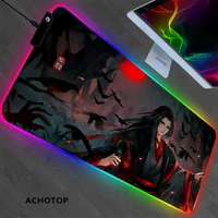 RGB Gaming Mouse Pad Large XXL Size Mouse Carpet Big Keyboard Pad Computer Mousepad Desk Play Mat with Backlit Anime boy rug