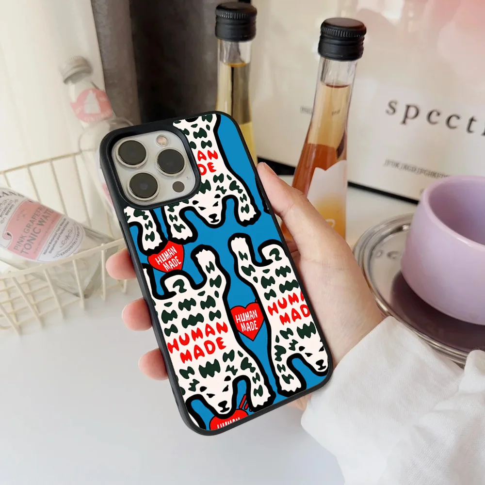 H-Human M-Made чехол для телефона Nigo IPhone 11 12 13 14 15 16 Plus Pro Max зеркальный акриловый из