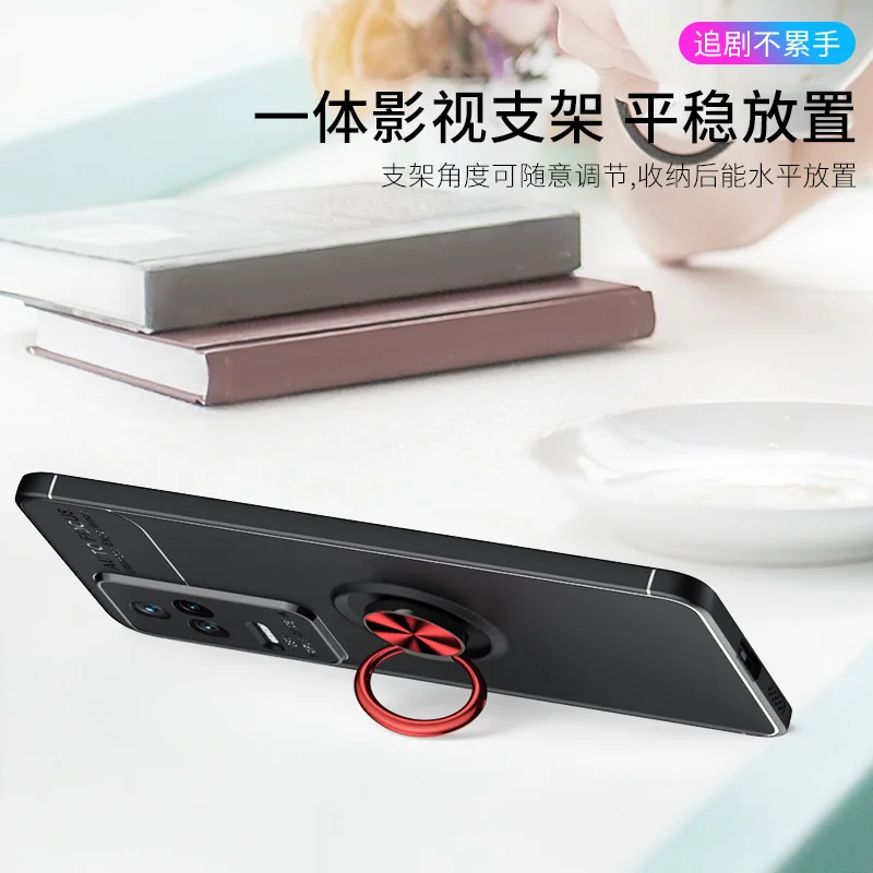 For Poco F4 Case For Poco F4 Cover Funda Shockproof Megnet Stand Holder Soft Phone Bumper Poco F4