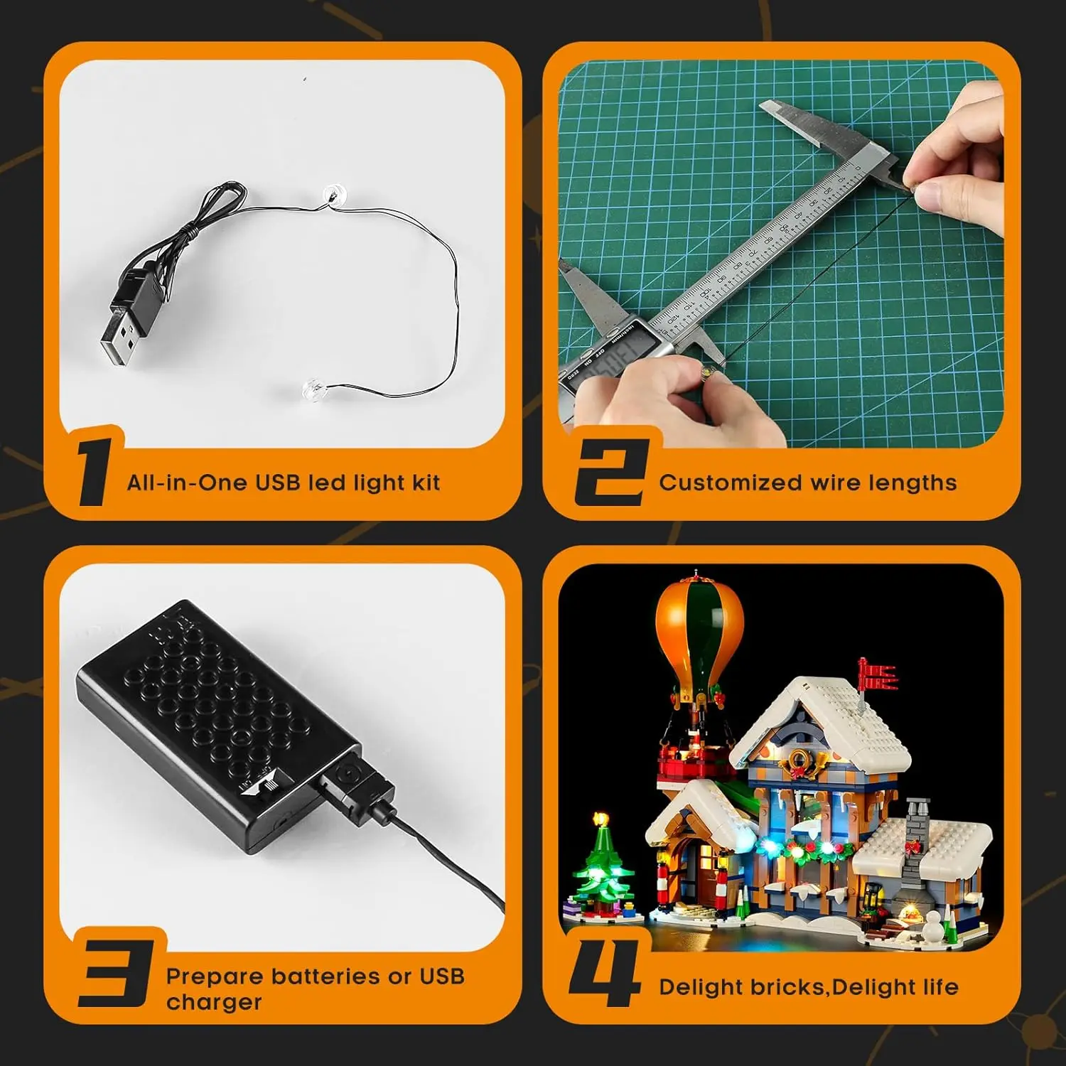 Светодиодный светильник Hprosper для офиса Lego 10339 декоративная лампа Santa's Post с