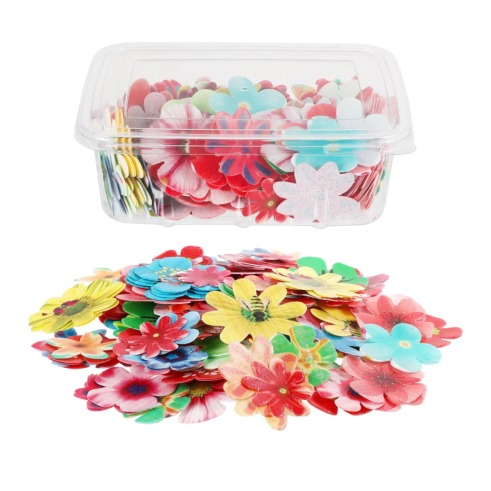 

BESTONZON 360pcs Edible Cupcake Toppers Wafer Flowers Decorative Flowers for Party Cake Blush Decor (0.4mm Thickness)