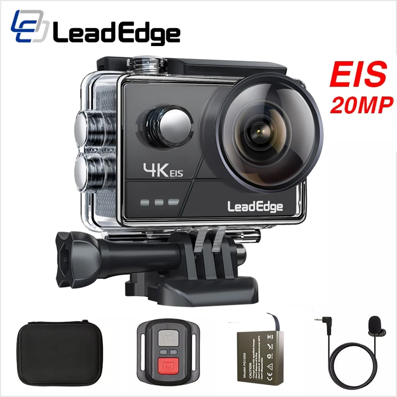 Фото Экшн-камера LeadEdge 4K/30FPS 1080P/60FPS 20MP EIS Anti-Shake Внешний микрофон WiFi Remote Diving 40M Экшн-камера LeadEdge 4K/30FPS 1080P/60FPS 20MP EIS Anti-Shake Внешний микрофон WiFi Remote Diving 40M