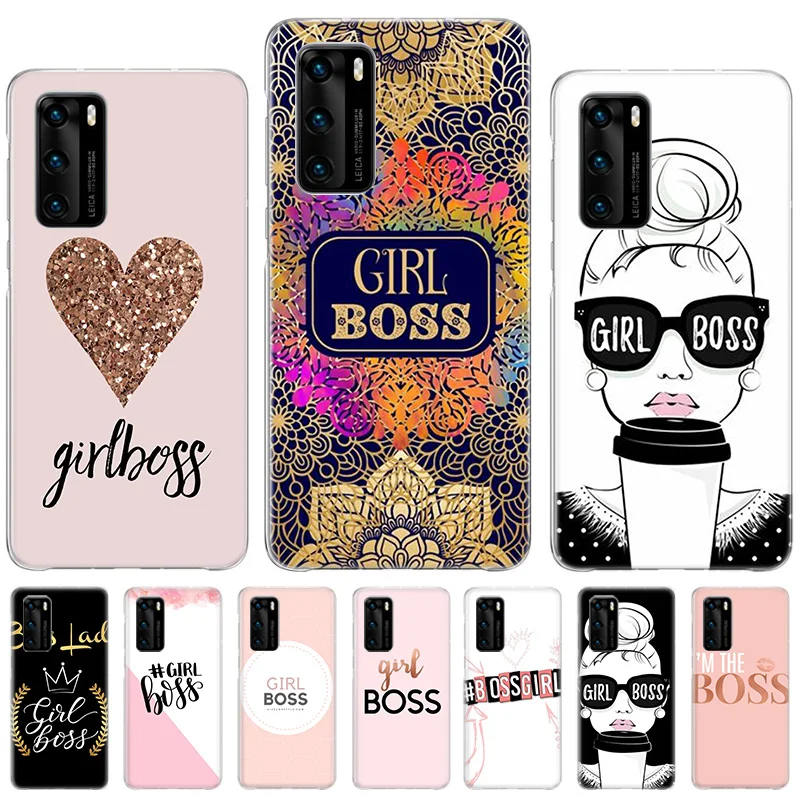 

Boss Girl Lady Case For Huawei Honor 8X 10 lite 20 20S 30 30S 50 50SE Pro Y5 Y6 Y7 2019 P Smart Z 2021 Fundas Cover Coque