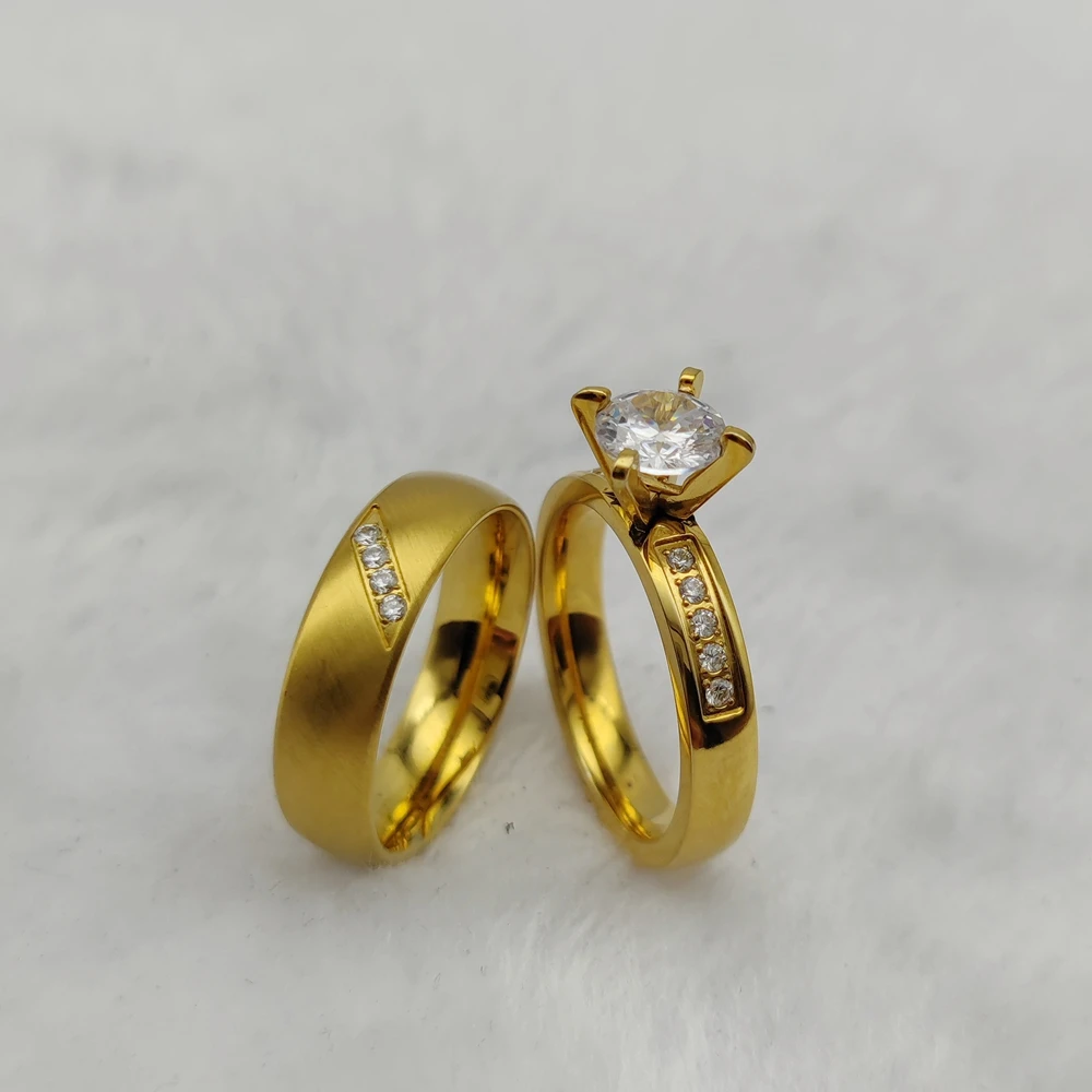 Бразильские золотые ювелирные украшения набор колец с фианитами онлайн