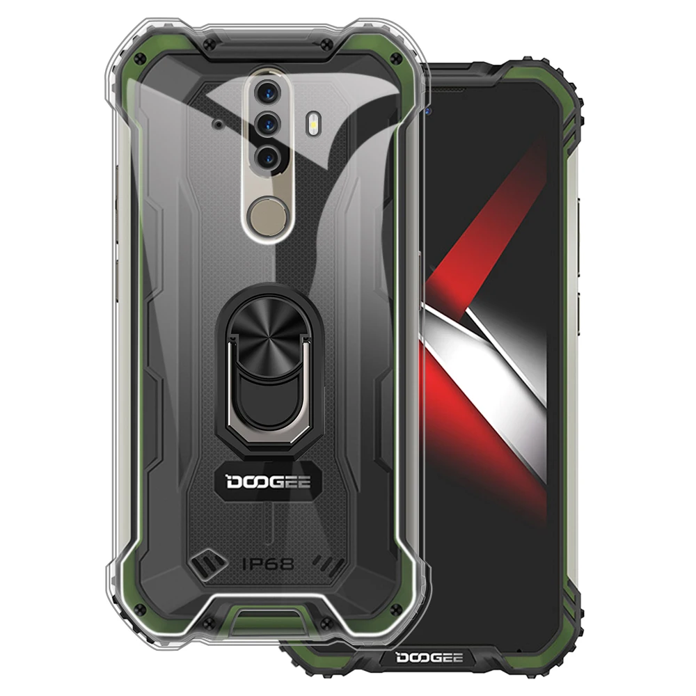 Роскошный ударопрочный кольцевой Держатель Для Doogee S58 Pro Чехол Мягкий
