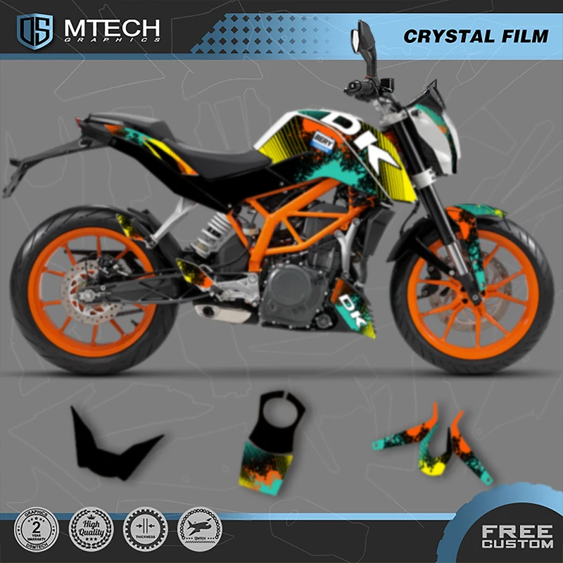 Фото DSMTECH Team мотоциклетные графические фоновые наклейки, наборы наклеек для KTM Duke 125 200 390 2011 2012 2013 2014 2015 2016 007 №2