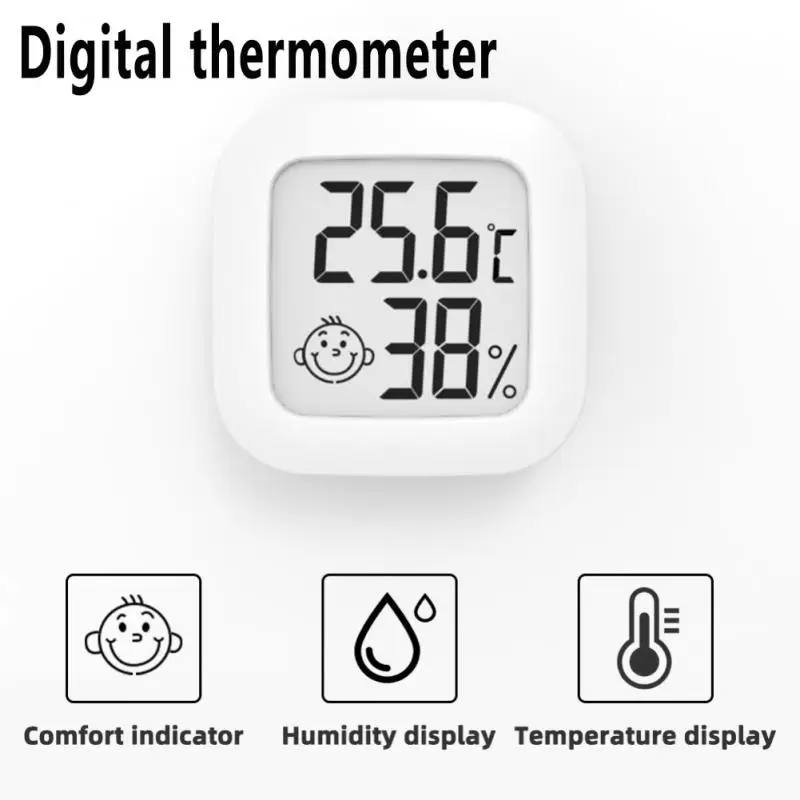 

Цифровой термометр-гигрометр, комнатный электронный миниатюрный измеритель влажности и температуры для детей, датчик для дома, 1 шт.