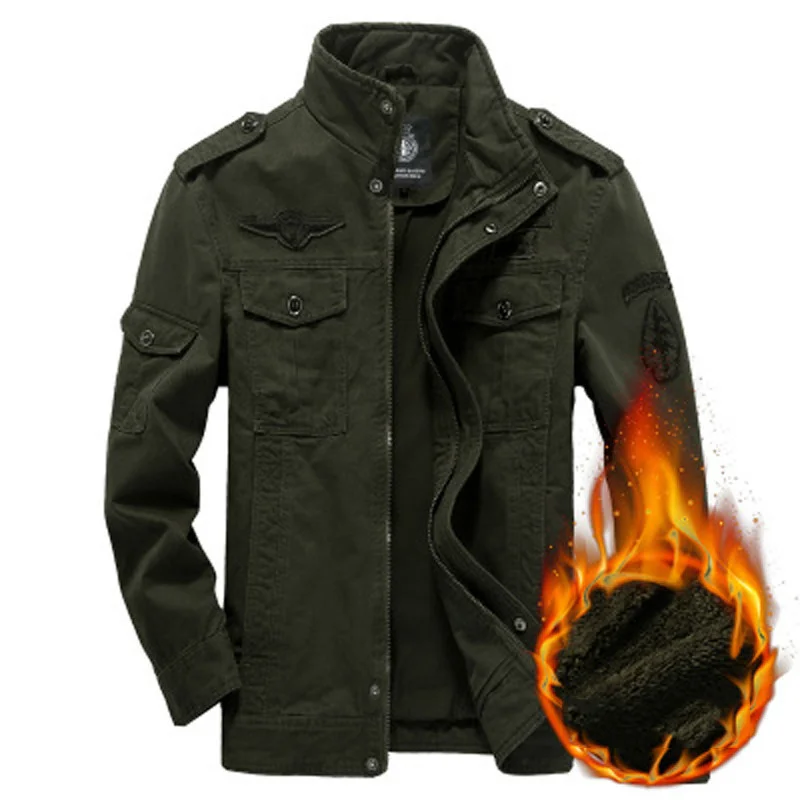 

Winter Tactical Bomber Jacket Men Quality Thick Warm Pilot Jackets Male Military Windbreaker Mens Jackets & Coat Plus Size M-6XL