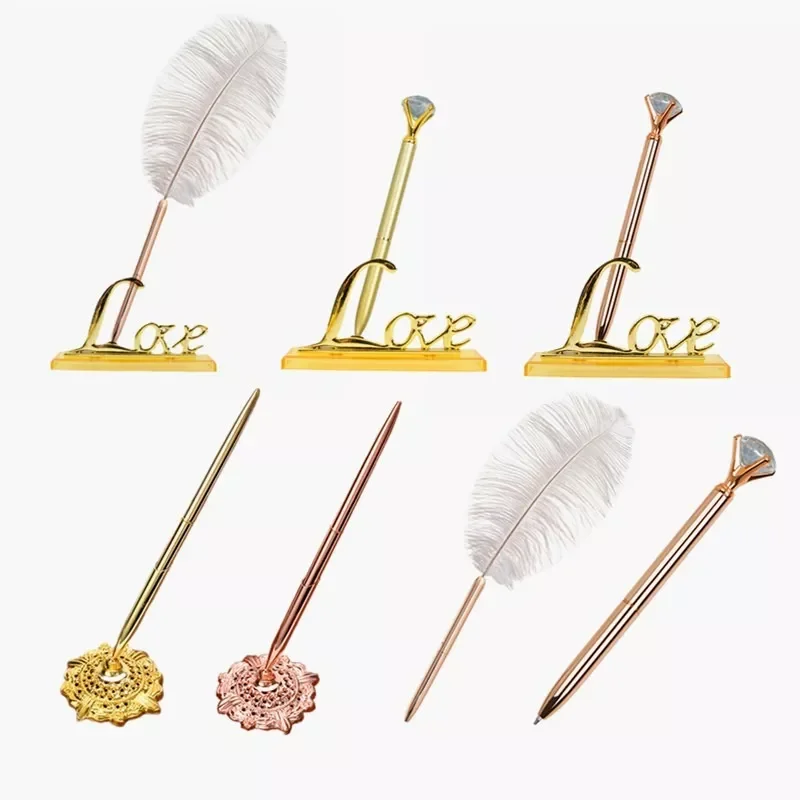 

Wedding Decoration Guest Book Signing Pen Bride To Be Decoration Party Love Sign Holder Pen Bachelorette Party Decor Supplies