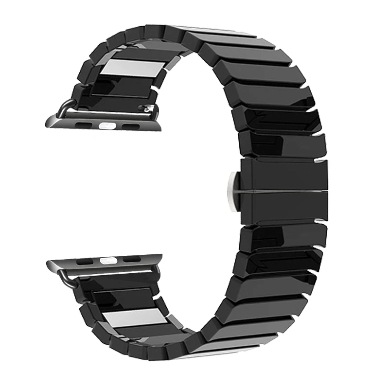 Ceramic Strap for Apple Watch 7 8 Band 45mm 41mm Butterfly Link Bracelet IWatch Ultra 49mm 6 SE 5 4 44mm 42mm 40mm Accessories