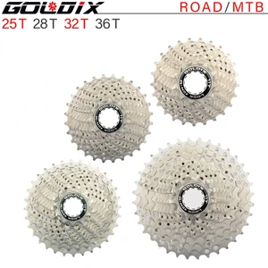 GOLDIX Road Bike Freewheel 11-25 / 28/32/34 / 36T Bicycle Flywheel Steel 8/9/10/11S Speed Cassette Freewheel for Shimano SRAM