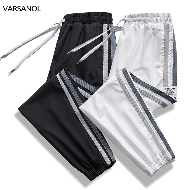 

Полосатые мужские спортивные штаны VARSANOL, мужские Модные уличные брюки, штаны для бега, мужские свободные штаны для спортзала, одежда оверсайз